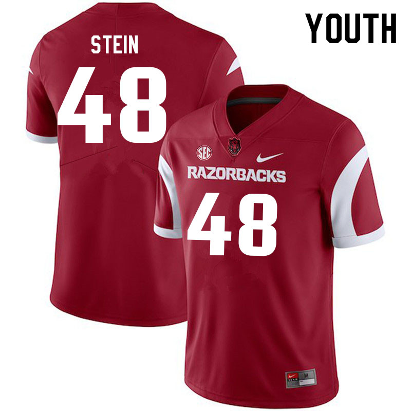 Youth #48 Eli Stein Arkansas Razorbacks College Football Jerseys Sale-Cardinal - Click Image to Close